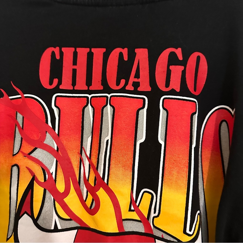 Chicago Bulls Black Long Sleeve Graphic Shirt T-Shirt NBA Size L Large - Picture 5 of 10